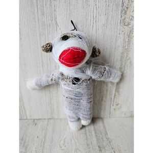 Pier 1 mummy sock monkey Halloween ornament decor rare